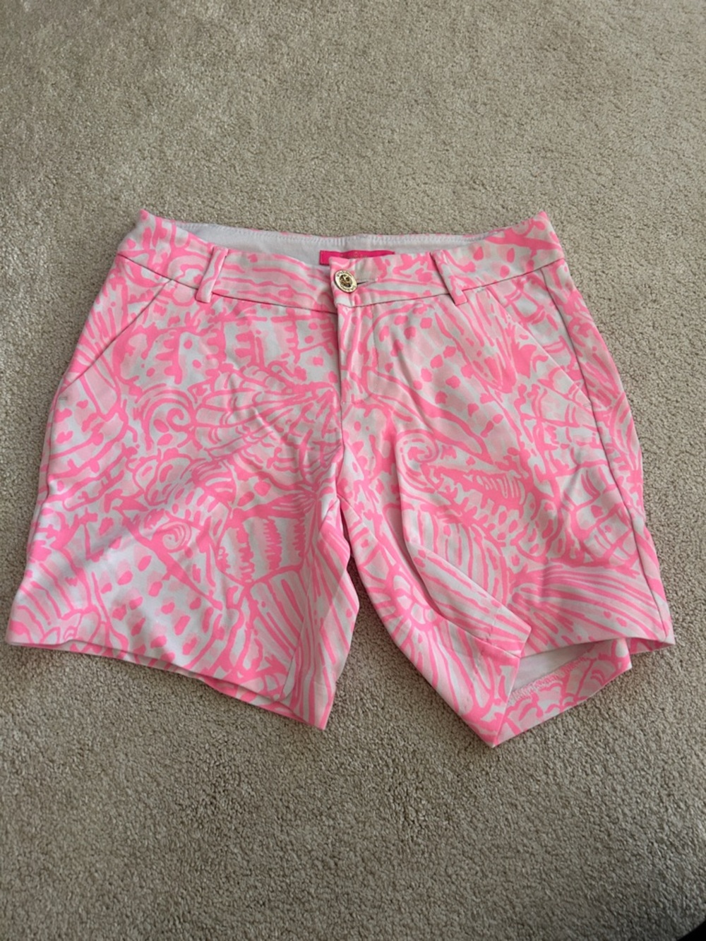 Lilly Pulitzer Neon Pink Printed Bermuda Shorts